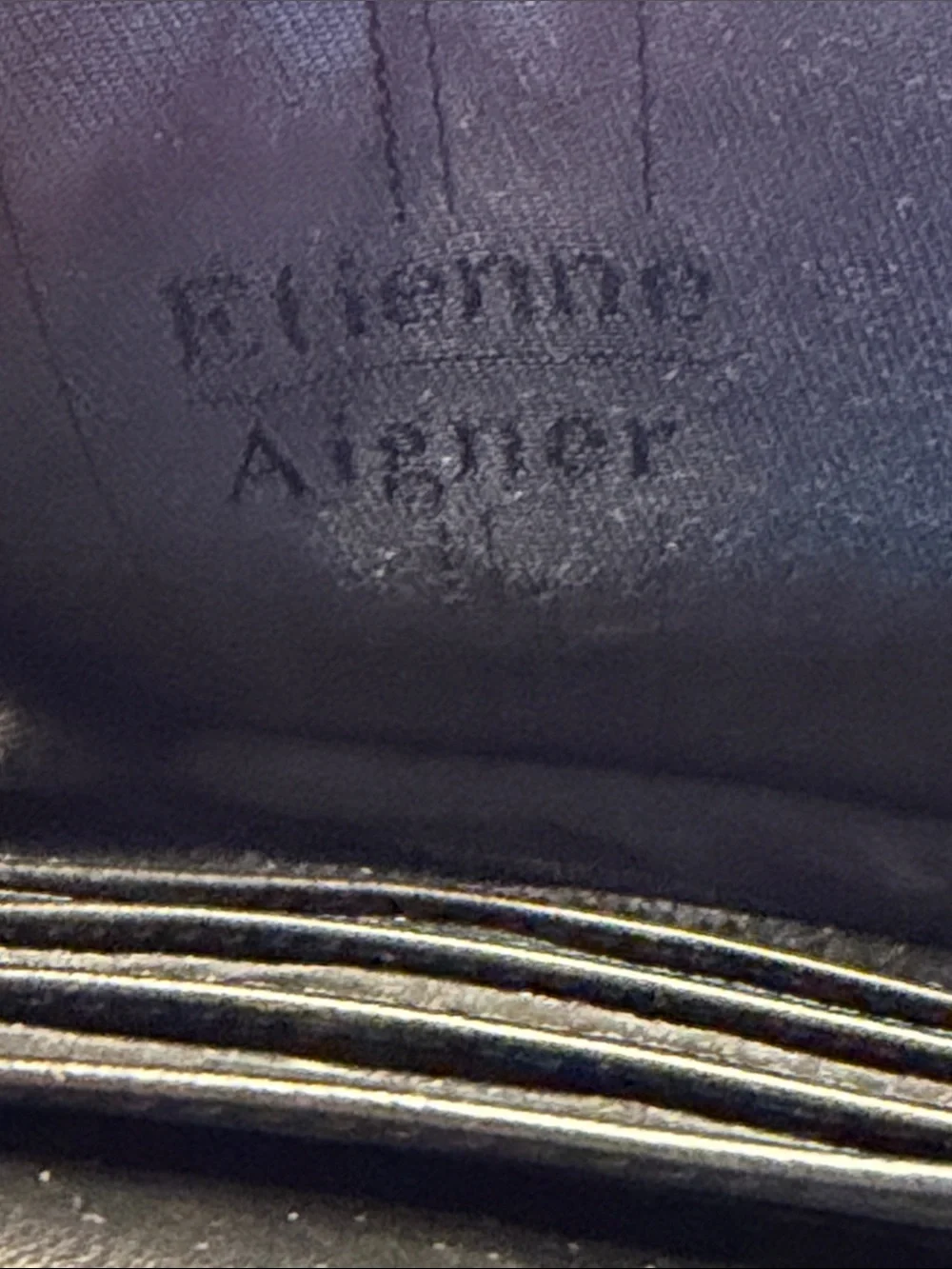 Etienne Aigner Black Leather Crossbody with Gold Hardware - Picture 8 of 8